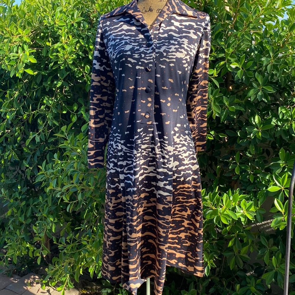 Vintage Animal Print Dress